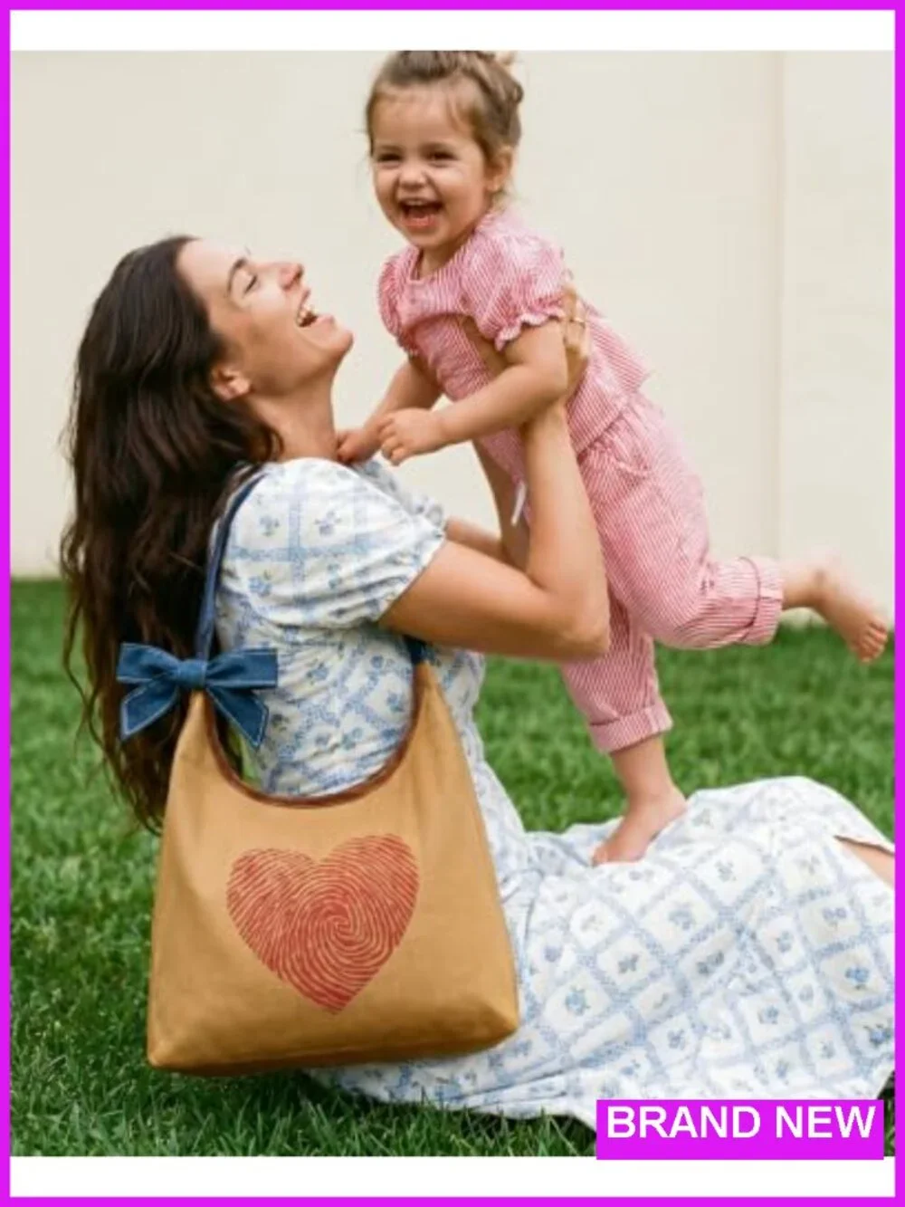 Canvas Hobo Bag Set with Detachable Bow Strap and Pouch